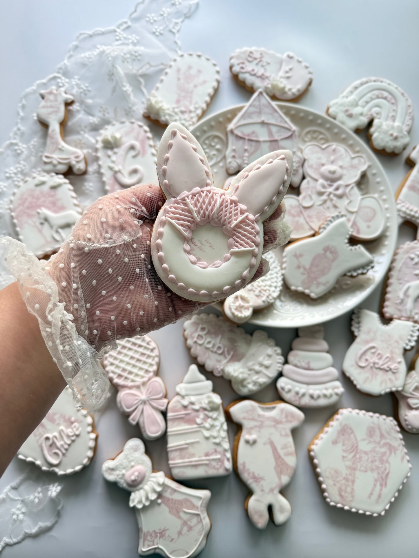 DIOR Baby-Shower-Set aus 10 Cookies