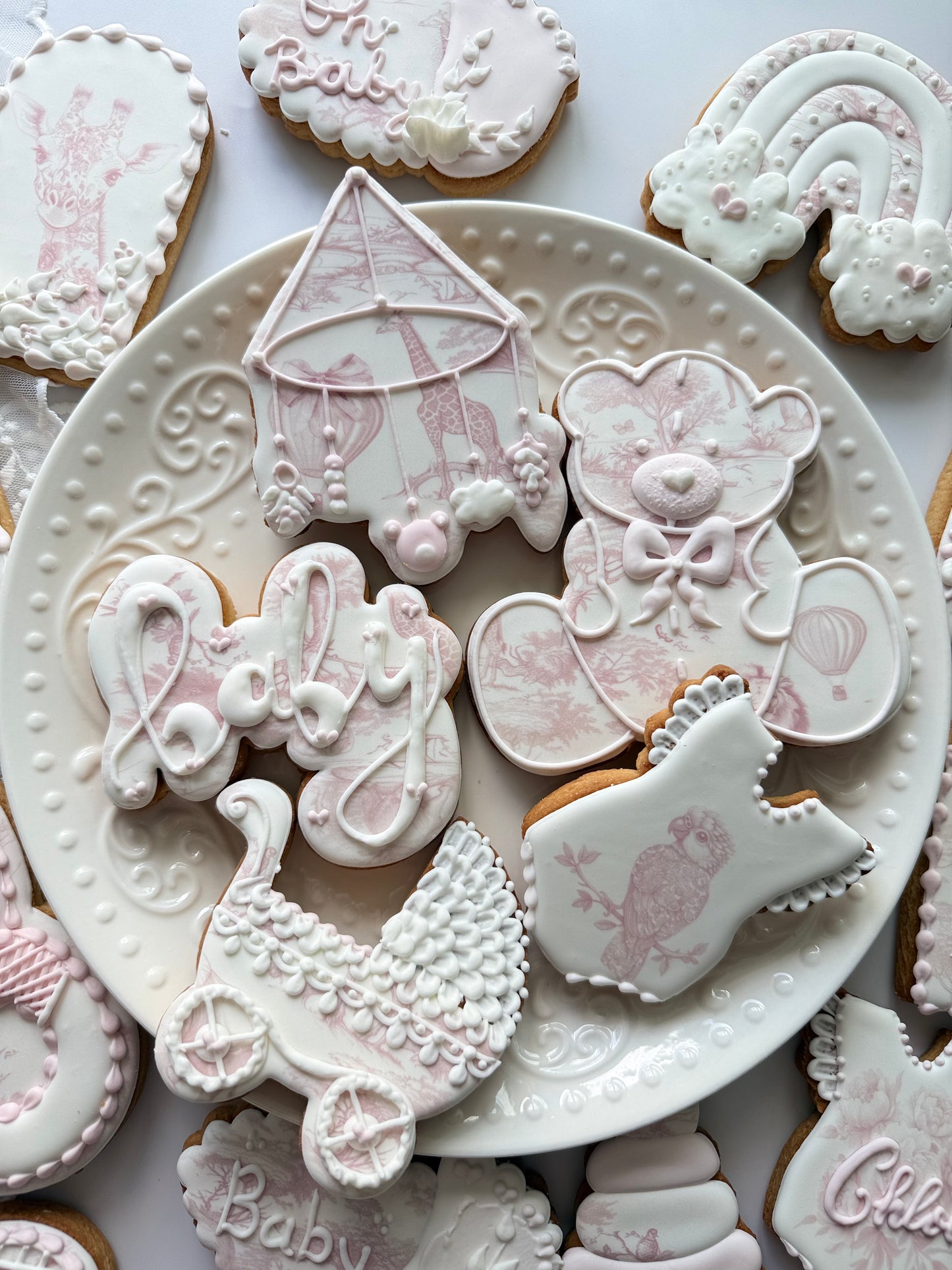 DIOR Baby-Shower-Set aus 10 Cookies